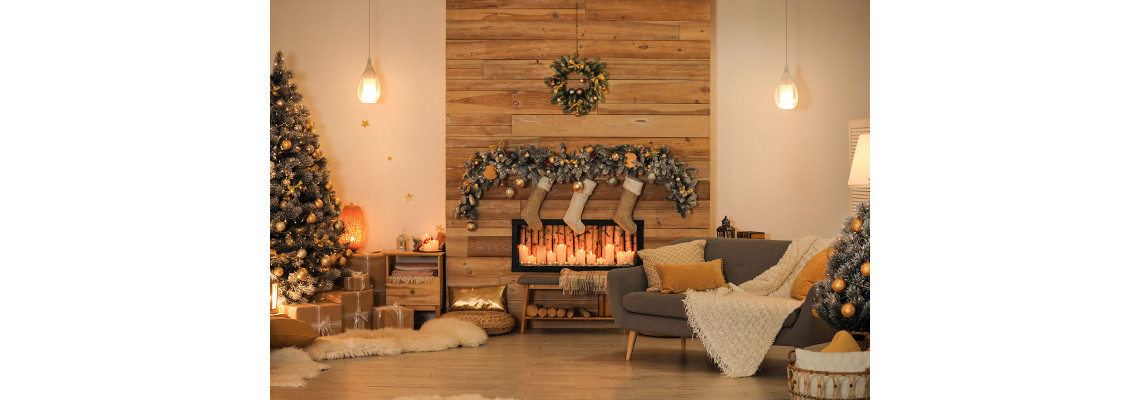 Идеи интерьера к Рождеству: тёплый свет, уют и зимняя гармония